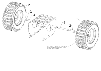 Wheels Diagram and Parts List for 2X28-INCHHP (31AH54ST710)(2016) Cub Cadet Snow Blower